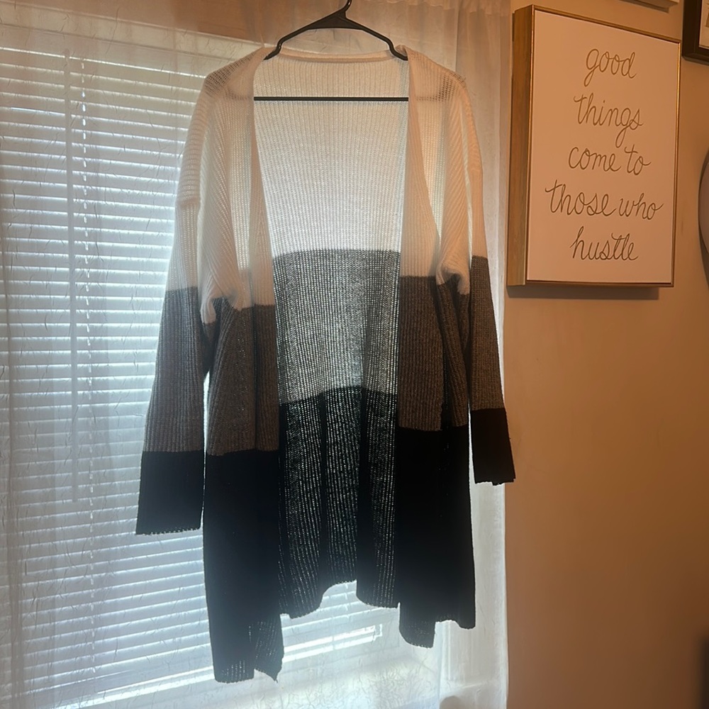 Color block cardigan